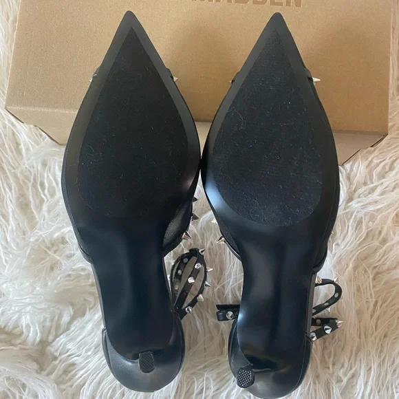 💋 Steve Madden Lupton Mesh Pointed-Toe Pumps, Black, Size 9.5 - Picture 9 of 15